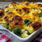 creamy chicken broccoli bake - featured image