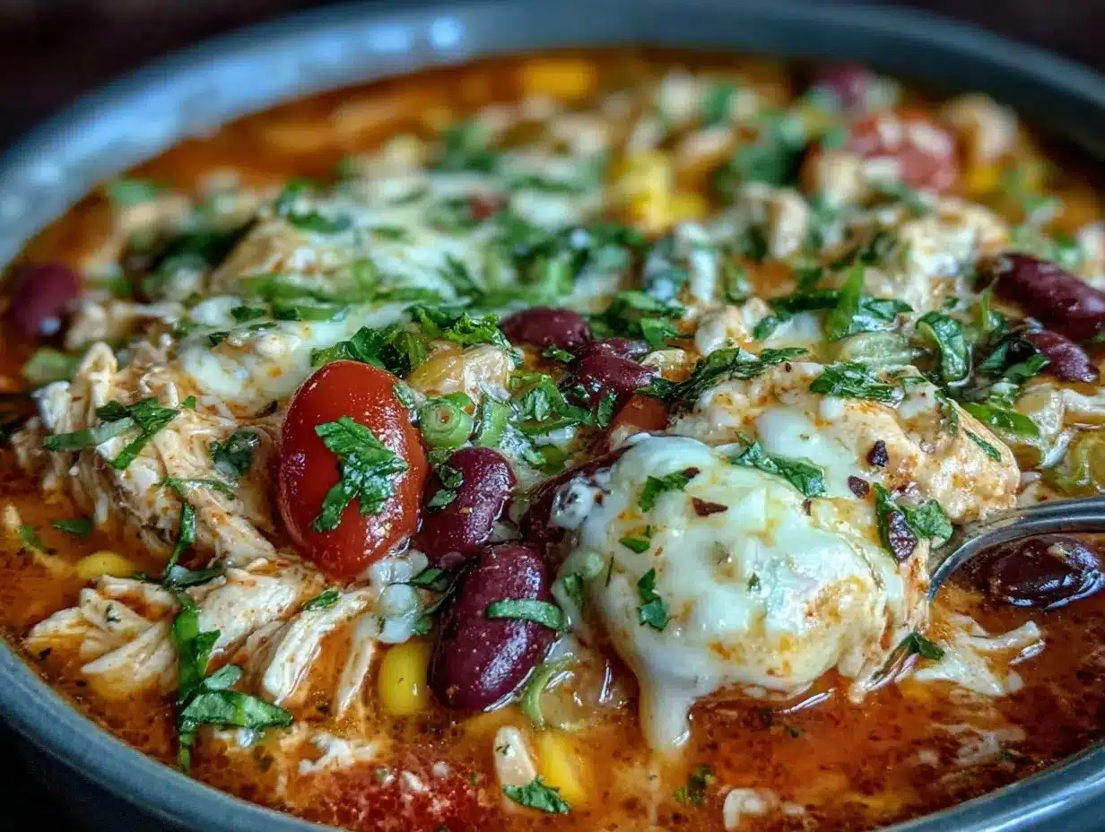 creamy chicken taco soup preparation steps