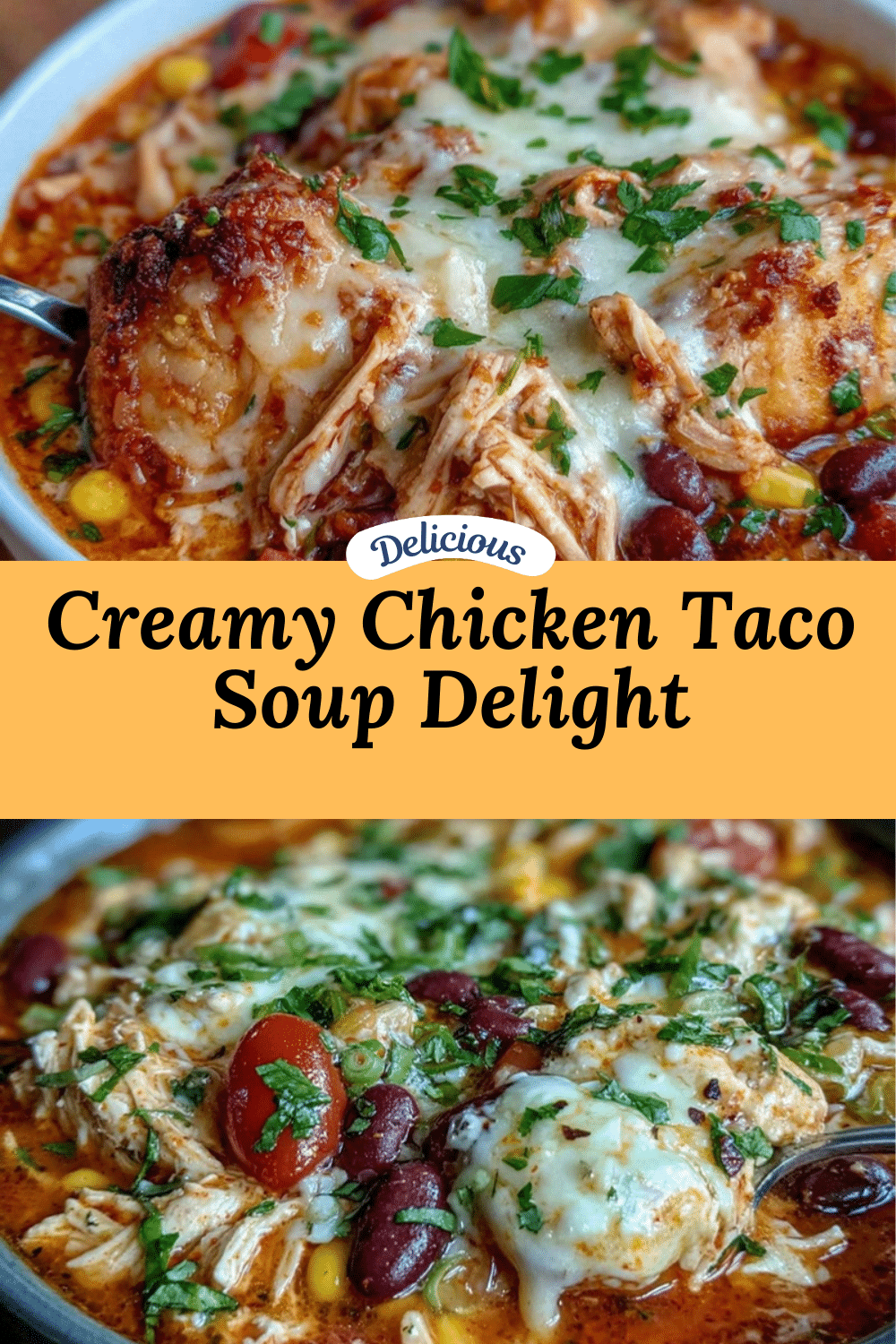 creamy chicken taco soup recipe