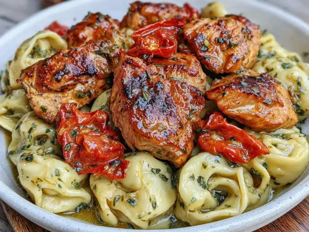 creamy cowboy butter garlic chicken tortellini - featured image