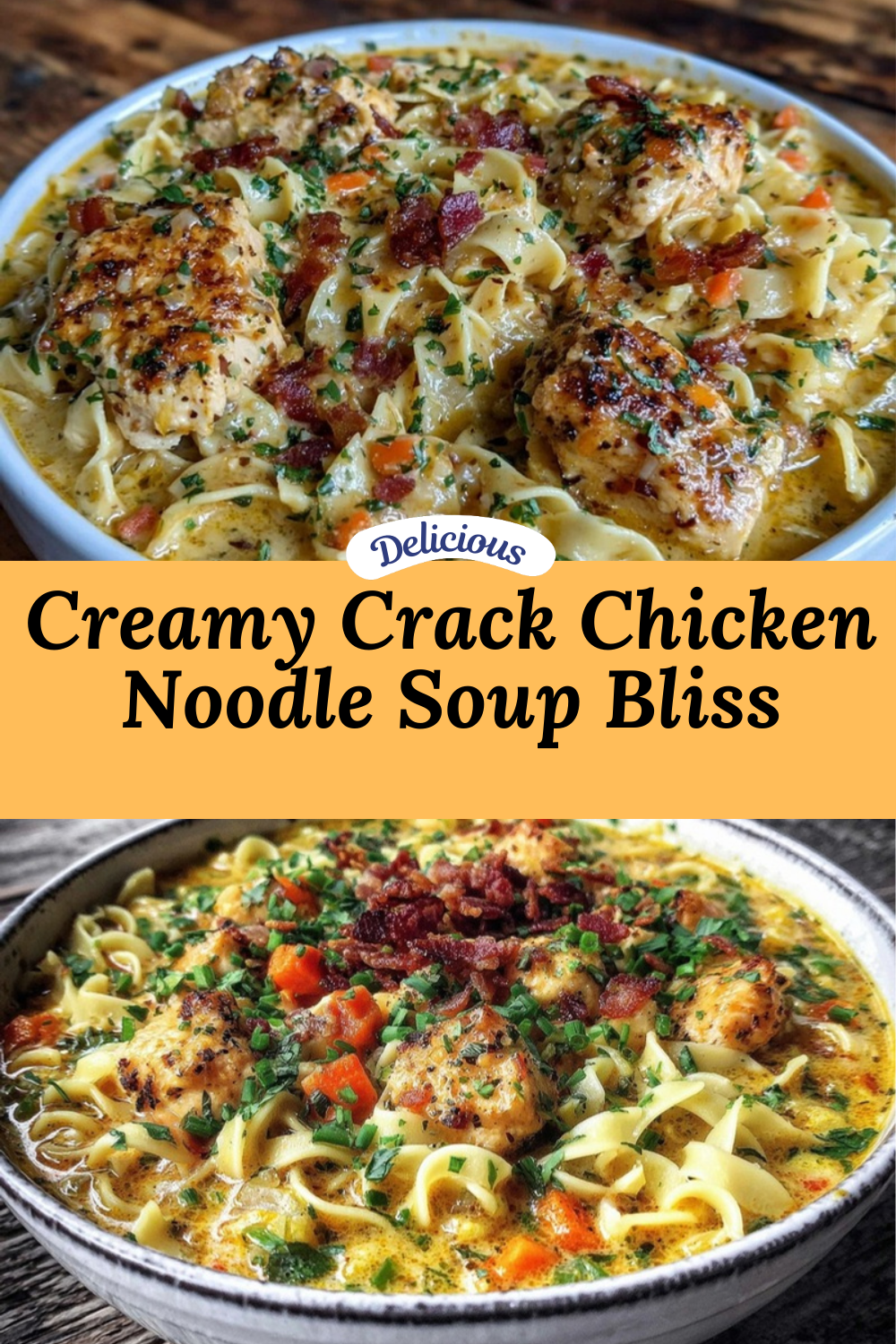 creamy crack chicken noodle soup recipe