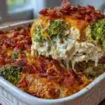 creamy low carb chicken casserole - featured image