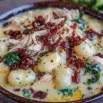 creamy olive garden chicken gnocchi soup - featured image