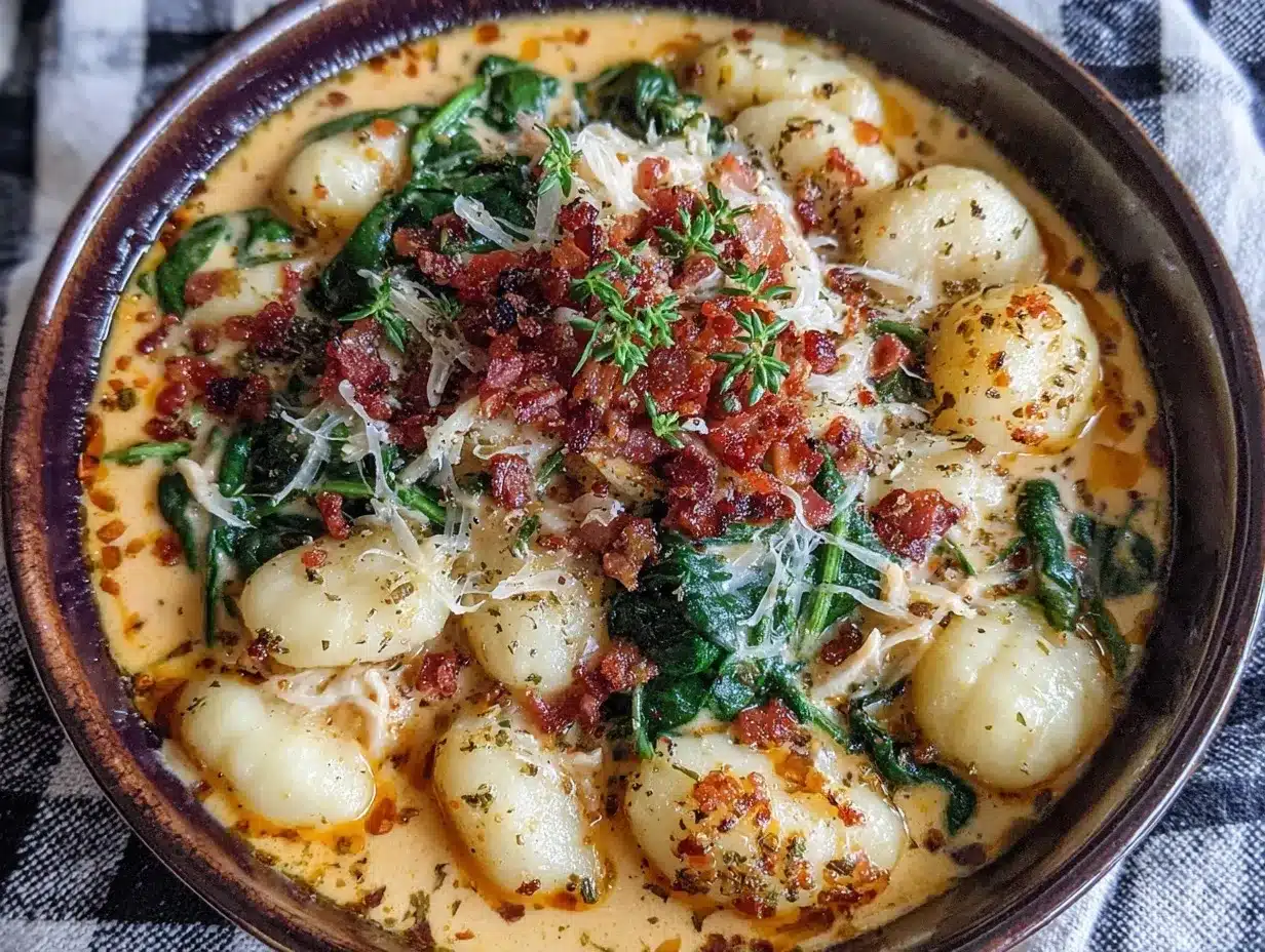 creamy olive garden chicken gnocchi soup preparation steps