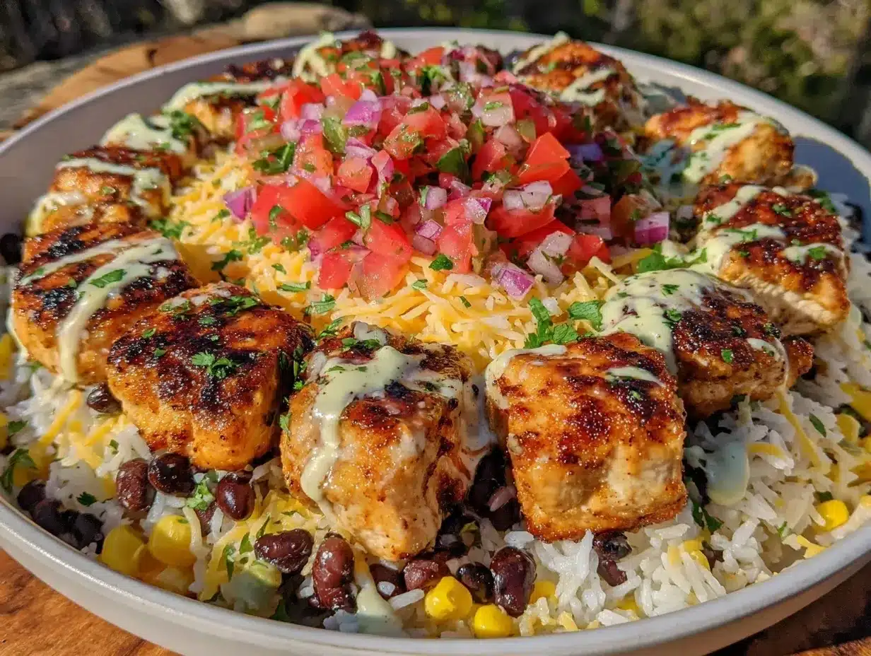 creamy one-pot cheesy southwest chicken and rice preparation steps