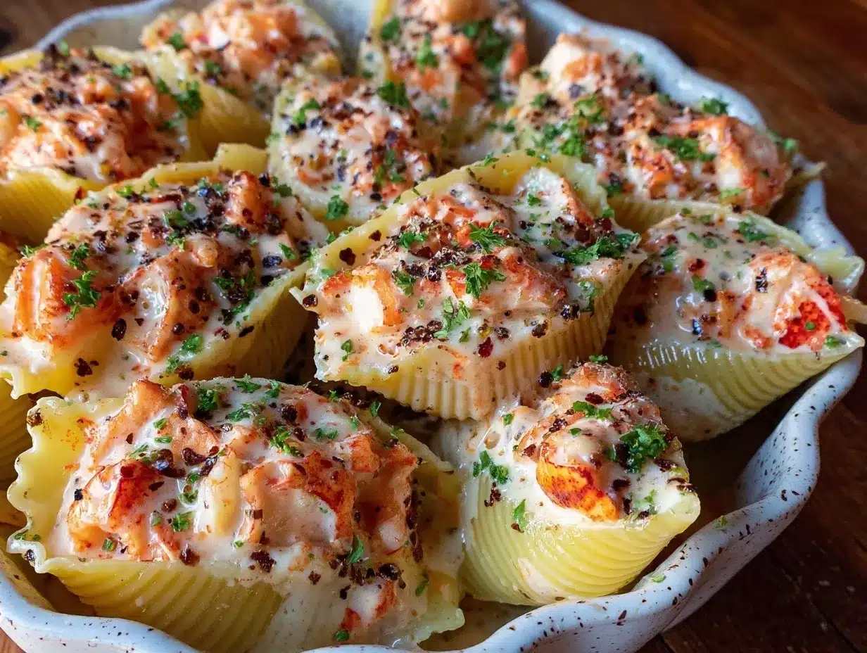 creamy seafood stuffed shells preparation steps