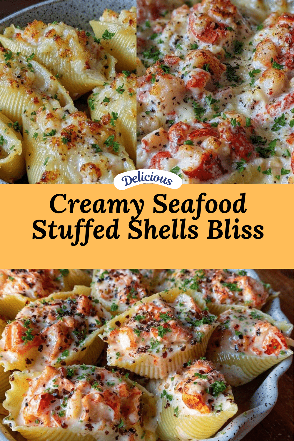 creamy seafood stuffed shells recipe