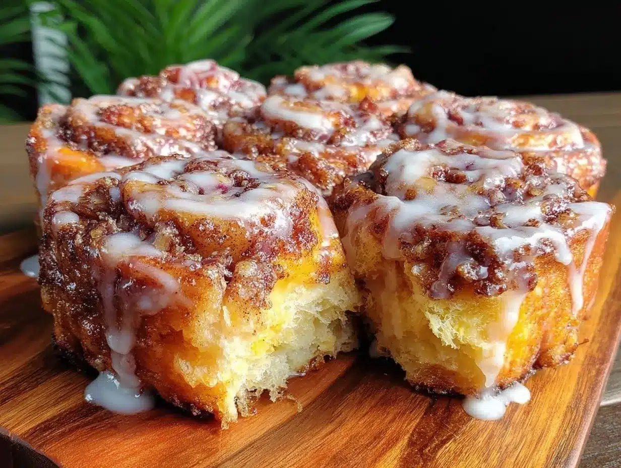 creamy smashed Blackstone cinnamon rolls preparation steps