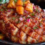 crock pot brown sugar pineapple ham - featured image