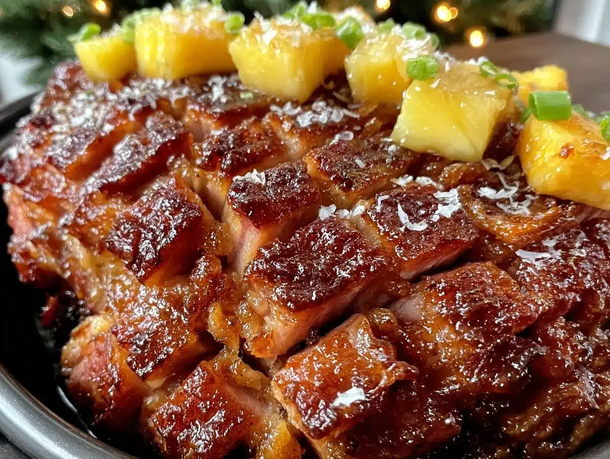 crock pot brown sugar pineapple ham preparation steps