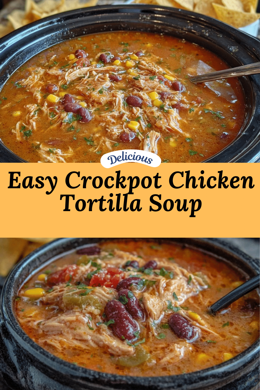 crockpot chicken tortilla soup recipe