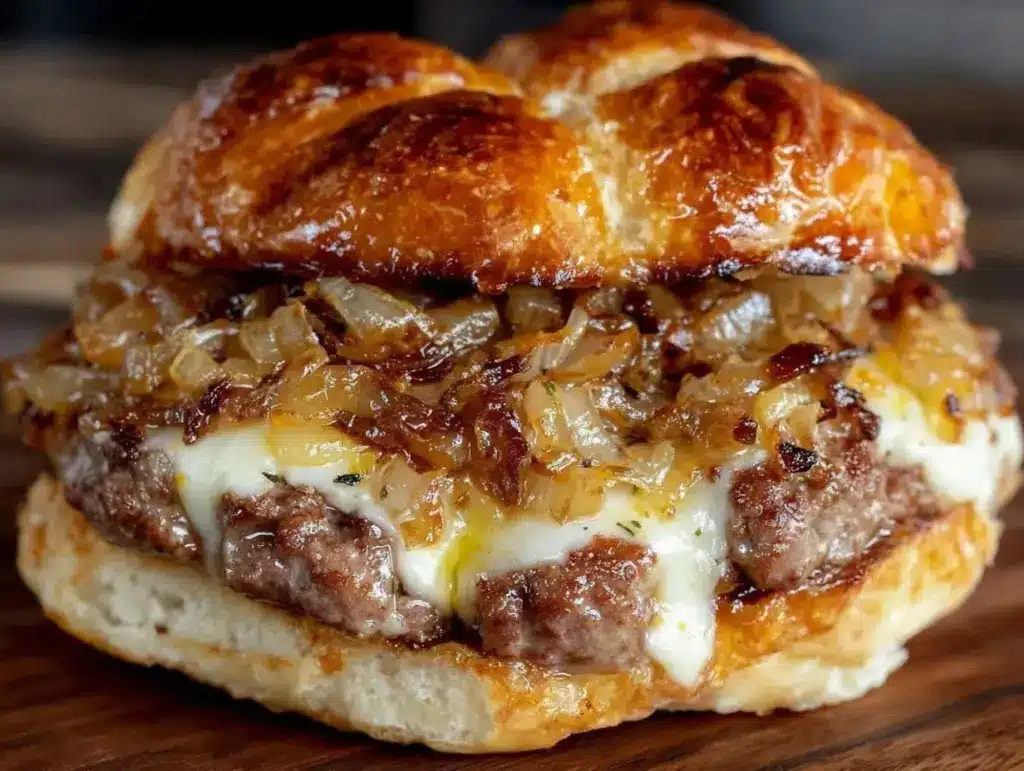 French onion burgers - featured image