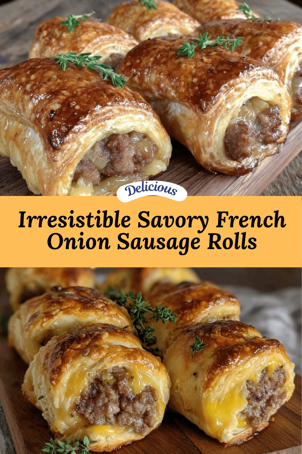 French onion sausage rolls recipe