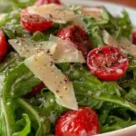 fresh arugula salad with Parmesan - featured image