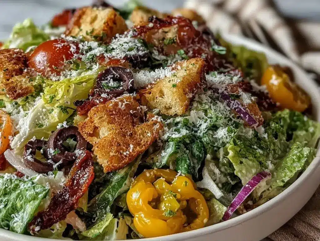 fresh olive garden salad recipe - featured image