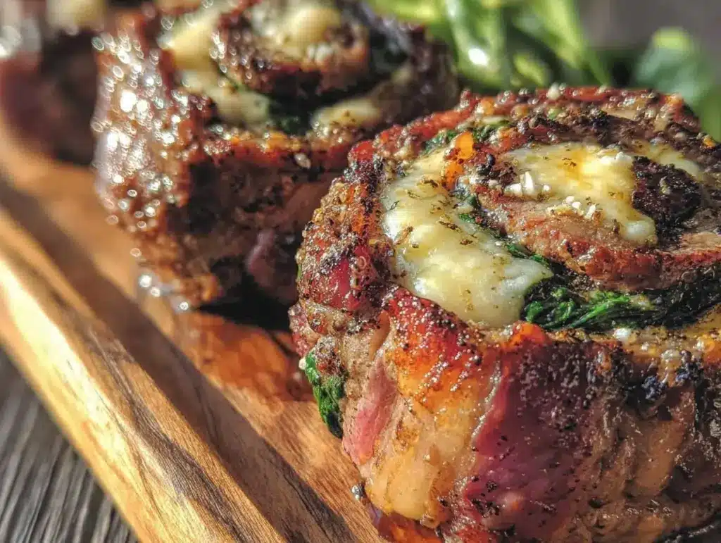 grilled flank steak pinwheels - featured image