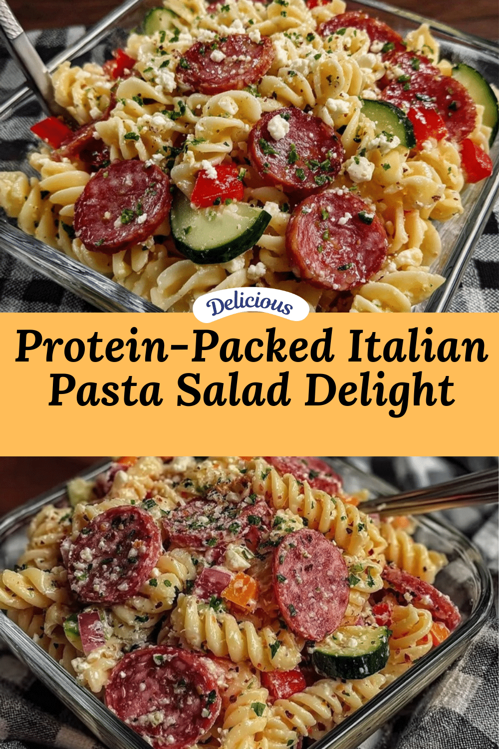 high protein italian pasta salad recipe