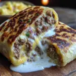 quick easy grilled cheese burrito - featured image