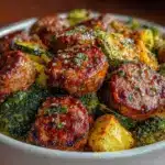 quick sausage veggie skillet bowl - featured image