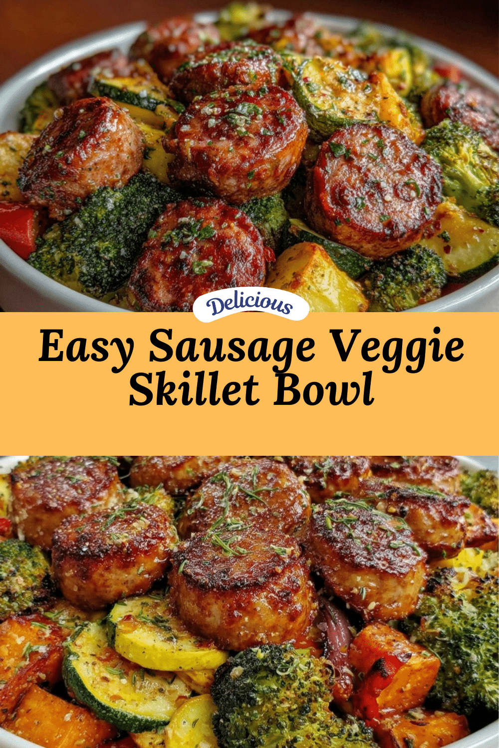 quick sausage veggie skillet bowl recipe