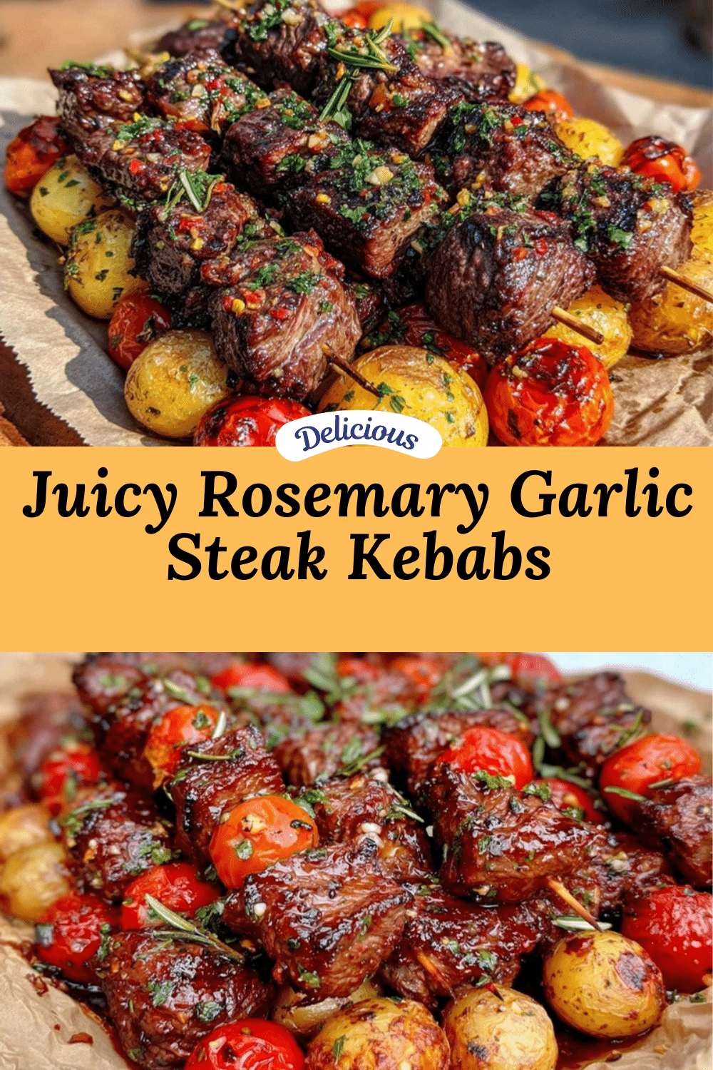 rosemary garlic steak kebabs recipe