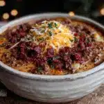 savory bacon cheeseburger soup - featured image