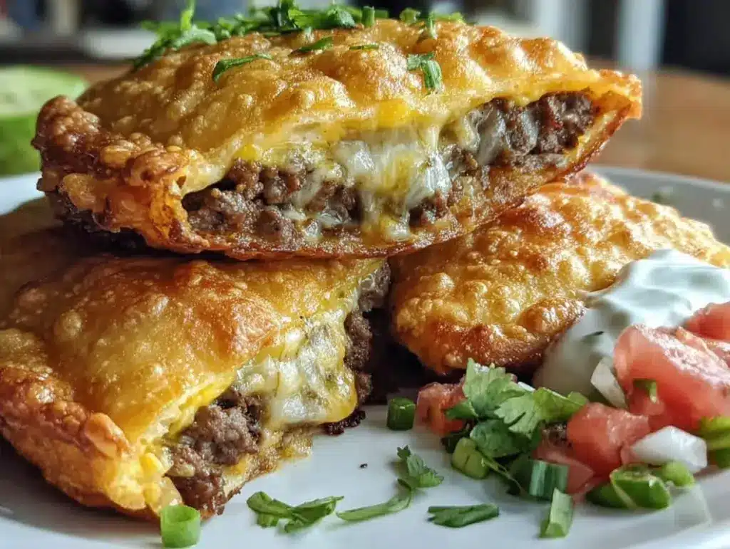 savory beef and cheese chimichangas recipe - featured image