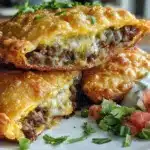 savory beef and cheese chimichangas recipe - featured image