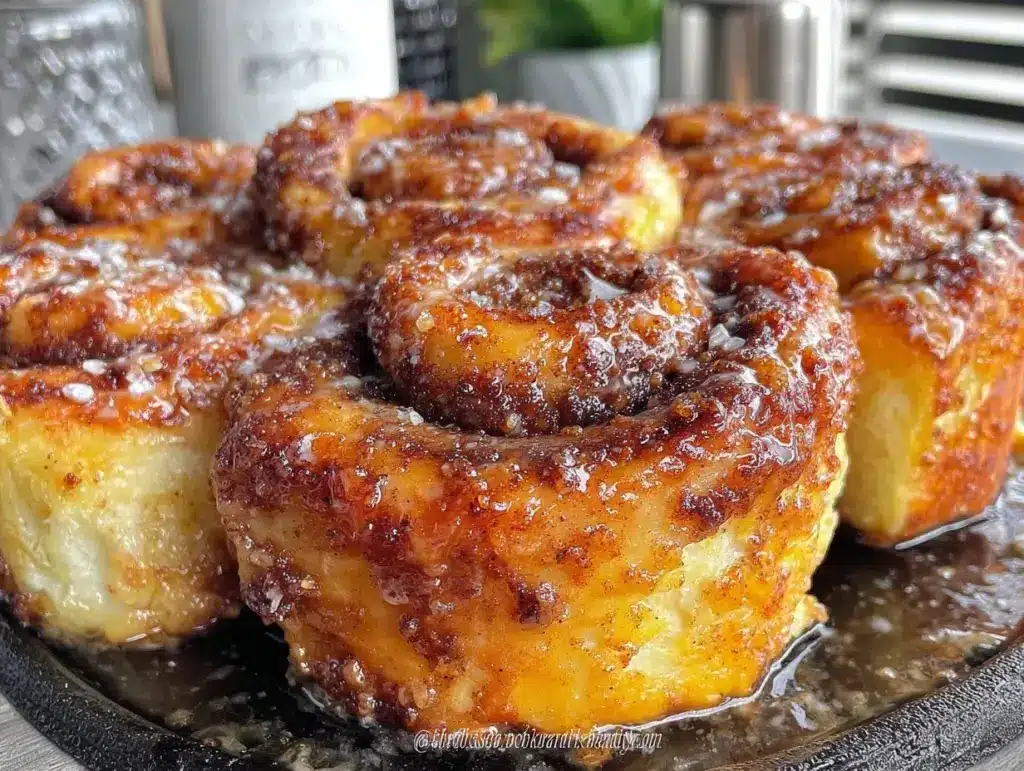 savory Blackstone cinnamon rolls - featured image