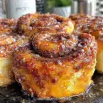 savory Blackstone cinnamon rolls - featured image