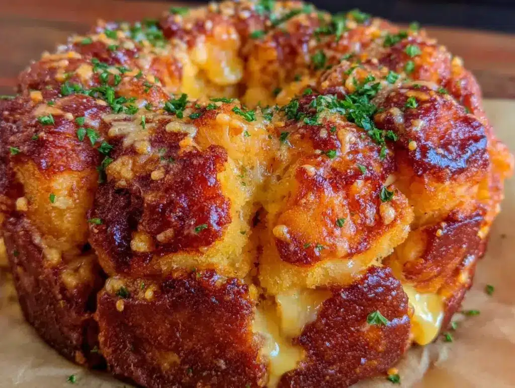 savory chicken alfredo monkey bread - featured image