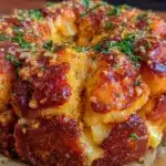 savory chicken alfredo monkey bread - featured image