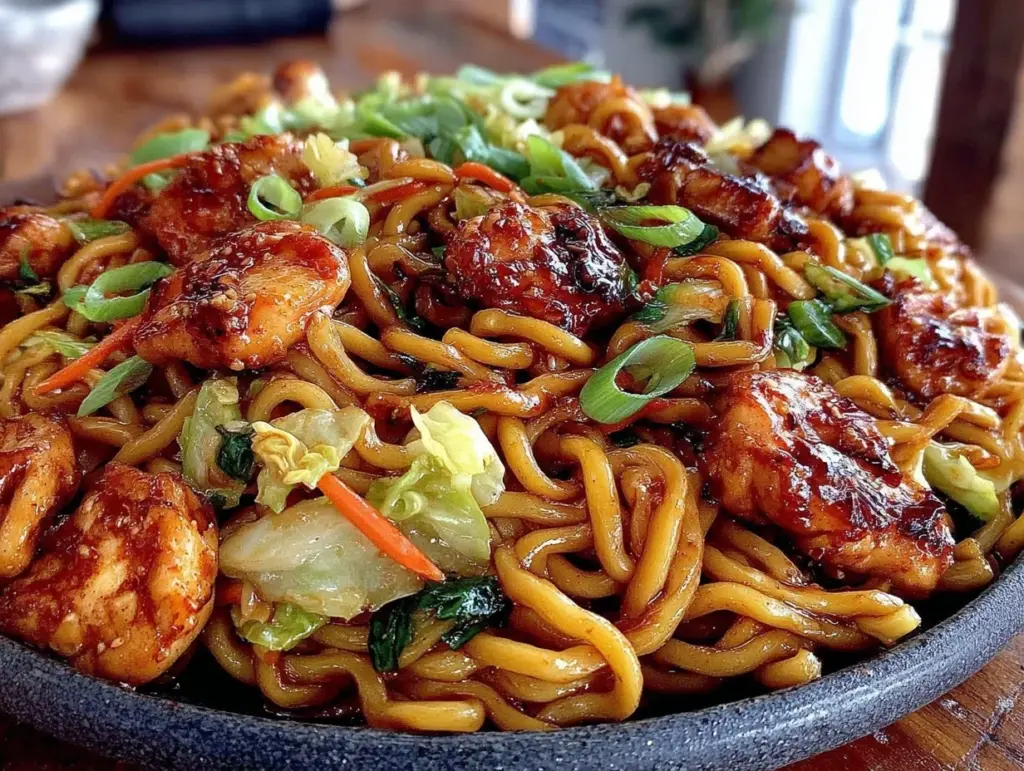 savory chicken chow mein - featured image