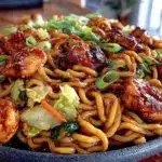 savory chicken chow mein - featured image
