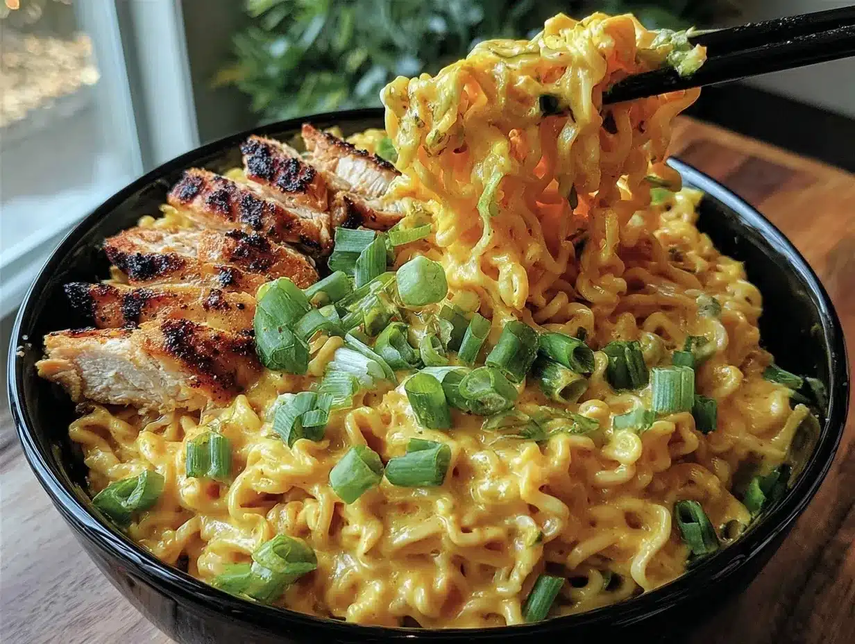 savory fiery chicken ramen preparation steps