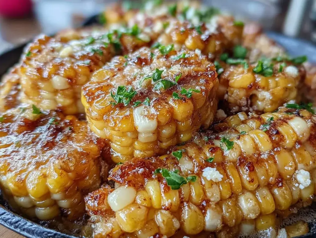 skillet corn with honey butter - featured image