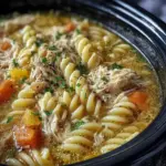 slow cooker chicken noodle soup - featured image