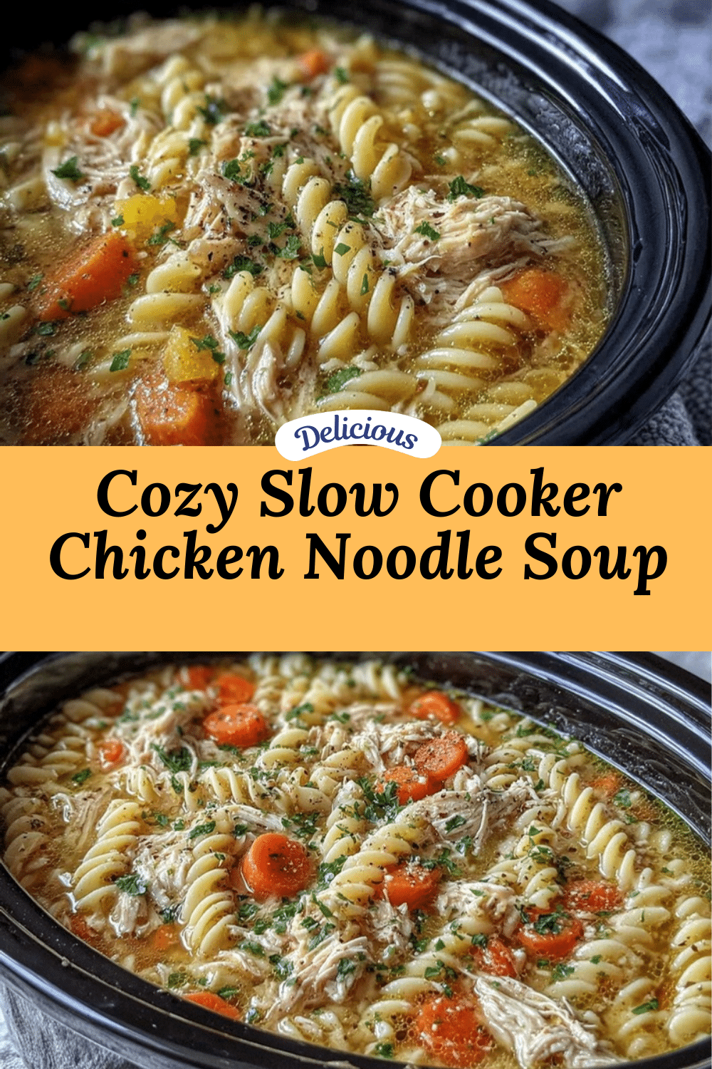 slow cooker chicken noodle soup recipe