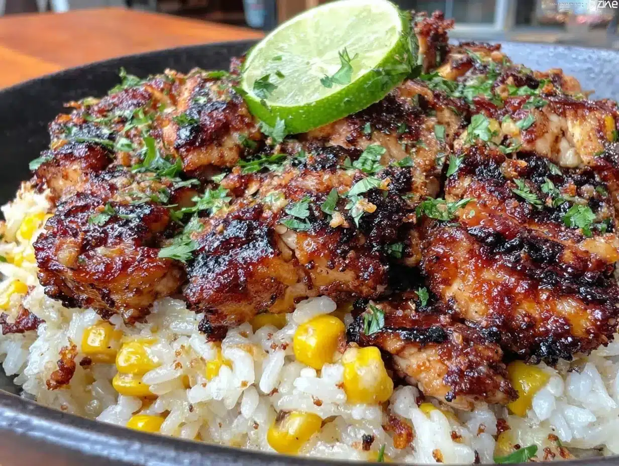 street corn chicken rice bowl preparation steps