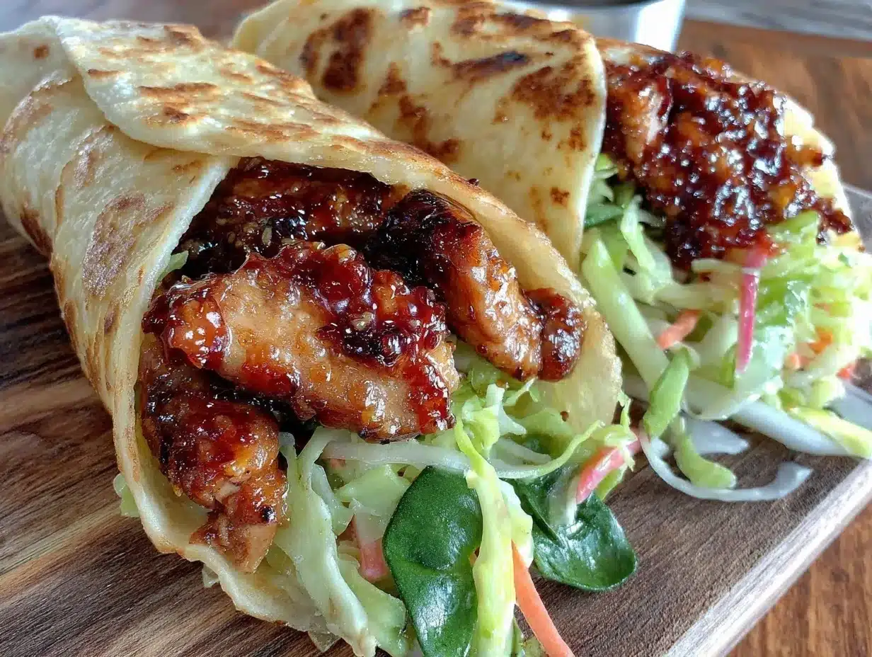 sweet chili chicken wraps preparation steps