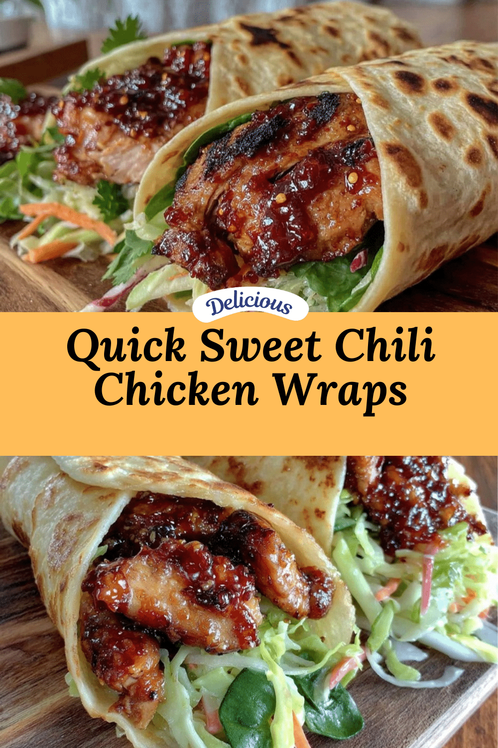 sweet chili chicken wraps recipe