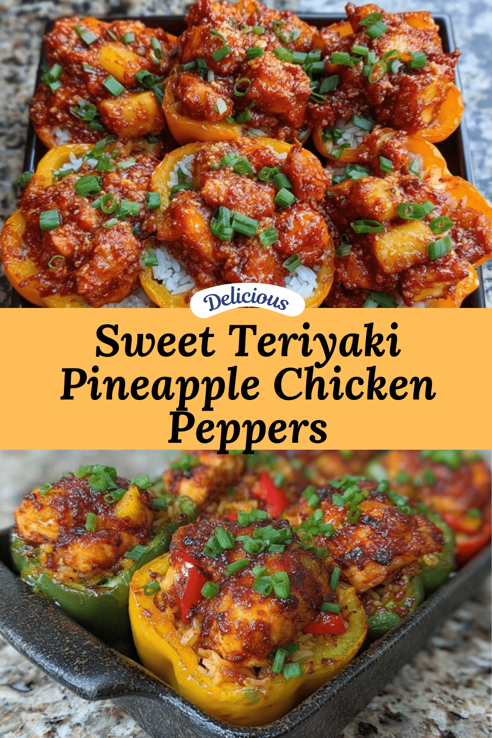 teriyaki pineapple chicken stuffed peppers recipe