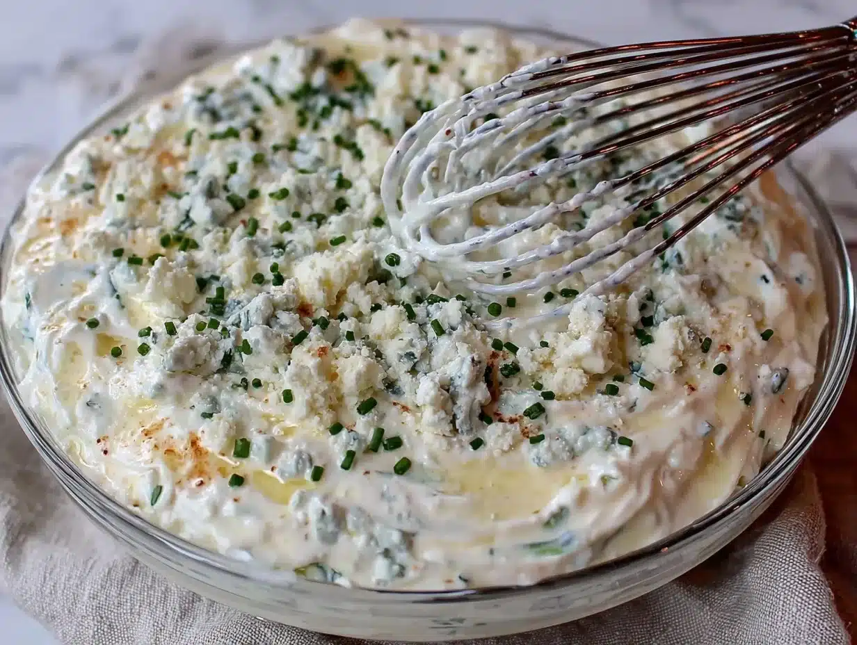 buttermilk blue cheese dressing preparation steps