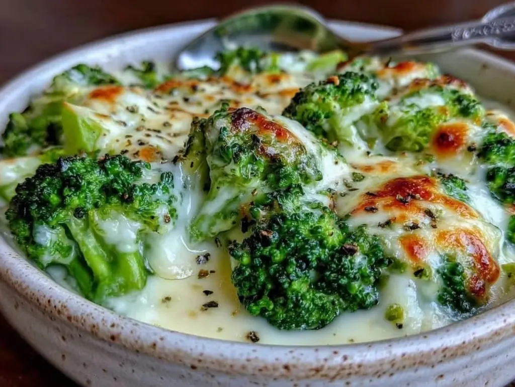 cheesy broccoli bake - featured image