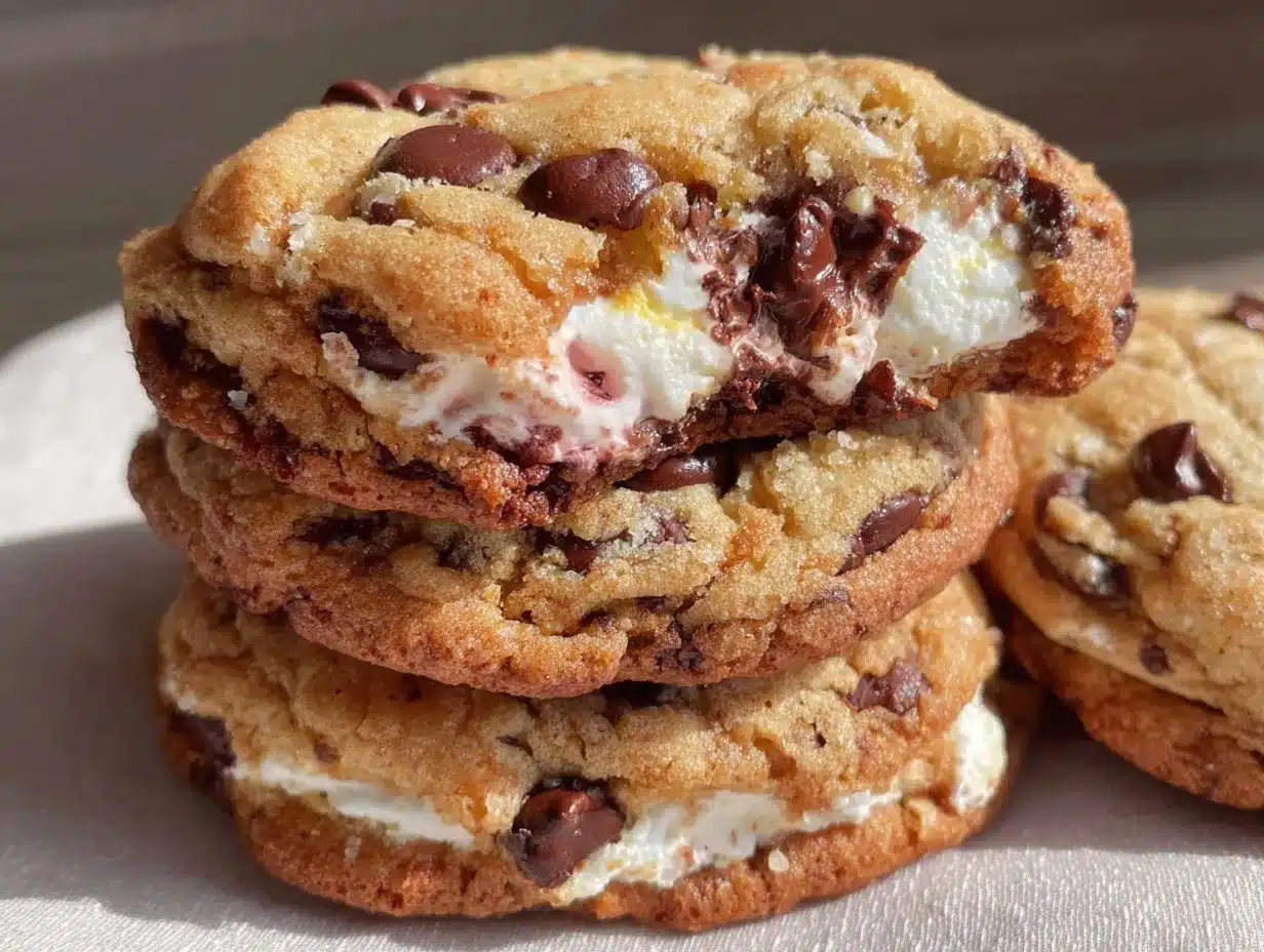 chewy chocolate chip marshmallow cookies preparation steps