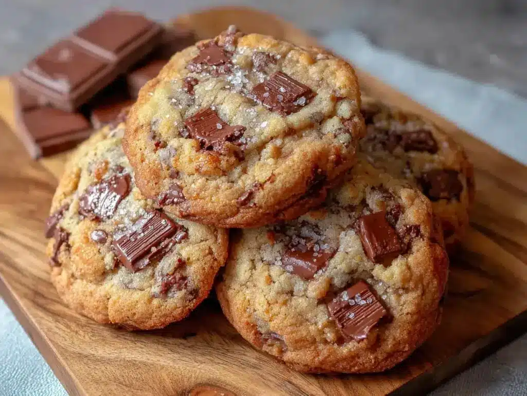 chewy gooey big fat chocolate chip cookies - featured image