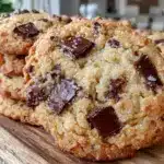 chewy gooey chocolate chip cookies - featured image