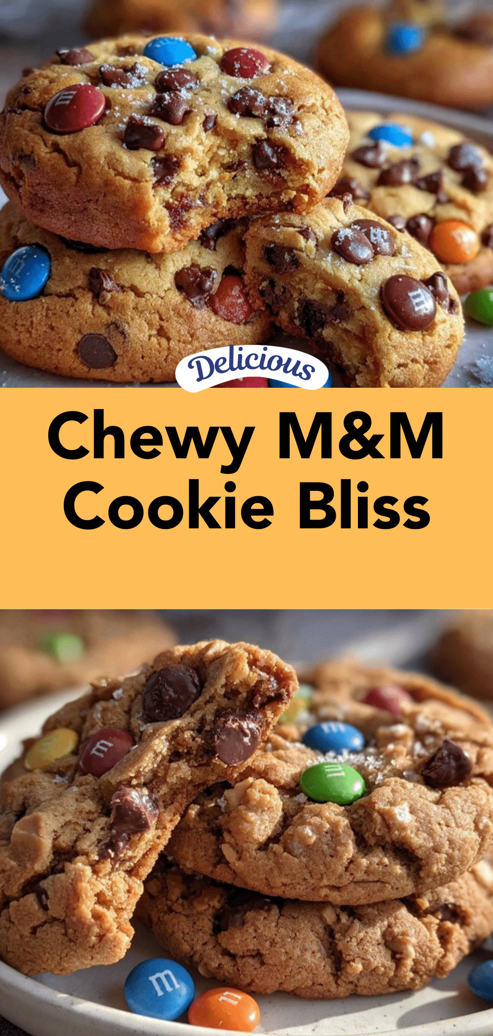 chewy M&M cookies recipe recipe
