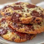 chewy sourdough chocolate chip cookies - featured image