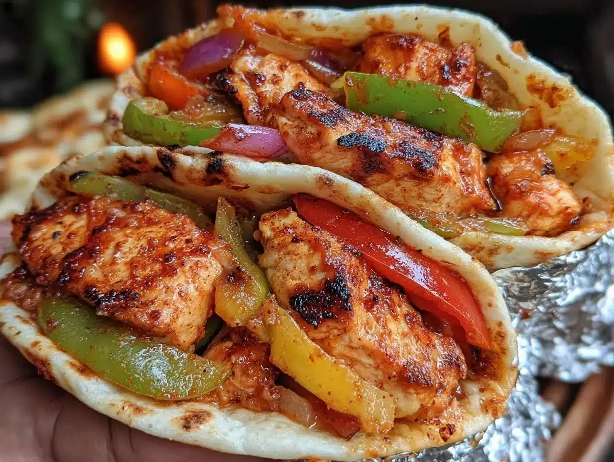 chicken fajita foil packs preparation steps